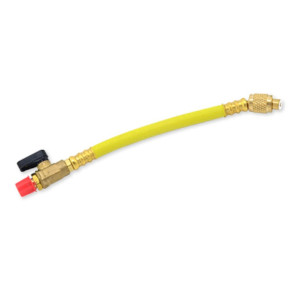 Appli Parts APMG-H06630 Charging Hose 1/4 x 1/4 in SAE with Shut Off Valve 6 in long for Refrigeration Service