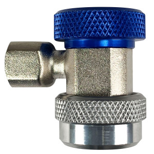 Appli Parts APQC-13LH Quick Coupler R-134a Low for Automotive Air Conditioning Charging and Service Blue 1/4 in Bronze Adapter