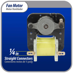 Appli Parts APFM-55 18 W Motor Ventilador, 110 V, 50/60 Hz, 0.38 A, 3000 rpm, rotacion CW remplazo Universal para Evaporadores, no incluye aspa