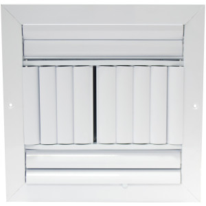 Laminaire L-CCL4M1010 10x10 4-Via, Blanco, Hoja Curva, Difusor de Cielo con Damper ML