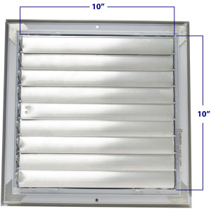 Laminaire CL4M1010 10x10 4-Way, White, Curved Blade, Ceiling Diffuser with ML Damper