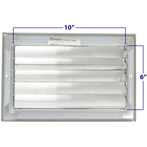 Laminaire CL1M1006 10x6 1-Way, White, Curved Blade, Ceiling Diffuser with ML Damper