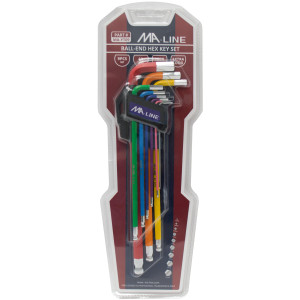 MA-Line MA-YT09 Llaves tipo Allen Set 9 piezas 1/16, 5/64, 3/32, 1/8, 5/32, 3/16, 1/4 5/16, 3/8 pulg 1.5, 2.0, 2.5, 3.0, 4.0, 5.0, 6.0, 8.0, 10.0 mm
 MA-Line MA-YT09 Llaves tipo Allen Set 9 piezas 1/16, 5/64, 3/32, 1/8, 5/32, 3/16, 1/4 5/16, 3/8 pulg 1.5, 2.0, 2.5, 3.0, 4.0, 5.0, 6.0, 8.0, 10.0 mm