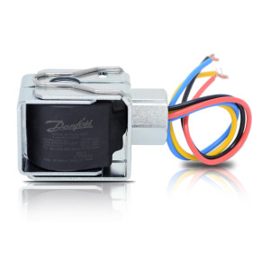 Danfoss 018F4181 Solenoid Coil 208-240 V, 60 Hz, 110-120V, 60 Hz, 230 V, 50 Hz, 13 W, BU240CS, Conduit Hub