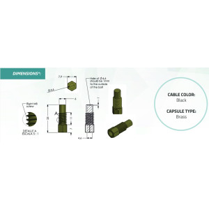 Full Gauge SB19 Sensor de Temperatura con Rosca, 2.5 m (8.2 pies), Sensor NTC con Rosca para ser insertado directamente en paneles solares.  Disenado para energia solar y otras aplicaciones. Rango de Temp -50 a 105 C (-58 a 221 F)
