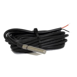 Full Gauge SB-19-5 Temperature Sensor 16.5 ft (5 m) Rollerbag type, NTC Sensor with thermoplastic polyester cable and covered with a stainless steel shell. Operating Temp -58 to 221 F (-50 to 105 C)