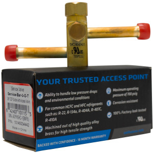 SANHUA SERVICE-BAR-3-S-T Valvula de Servicio 3/8 pulg ODF