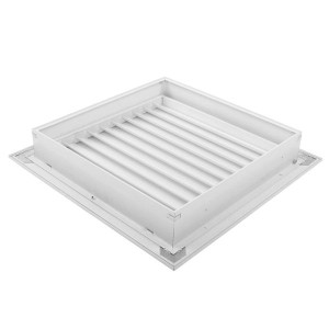 Laminaire L-RF-F 22x22 in Registration Grille With Filter, White Aluminum