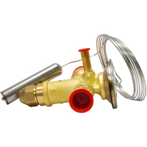Danfoss 067N6404 12TR Valvula de Expansion Termostatica, TGE, R454B, 5/8x7/8 pulg Soldable, ODF, 1/4 pulg Ecualizacion Externa, Bi-flow, -40 a 10 C