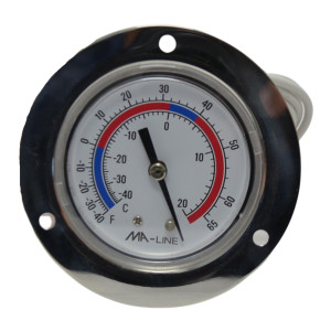 MA-Line MA-60AFF-A Termometro Cuarto frio, Dial 2 pulg, -40 C a 15 C, Acero Inoxidable
