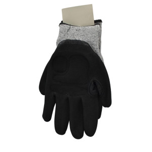 MA-Line MA-GSFTY-XL Guante de Trabajo XL, Almohadillas de proteccion para los dedos, correas de silicona antideslizantes, palmas acolchadas