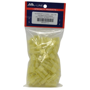 MA-Line MA03477-2 Conector Rapido Completamente Aislado Macho 12-10M, 250 TAB. Bolsa de 100