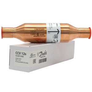Danfoss 032B1048 Valvula Check Magnetica CCV 12s 1/2 pulg Conexiones ODF, MWP 653 psig, 3,01 gal/min, Flujo Unico