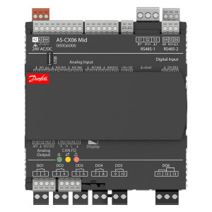 Danfoss AS-CX06 Mid Control Programable, 6 relays, 24 V, 2xRS485 CAN-FD RJ11 (CAN) a Interface USB-C 080G6006