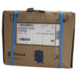Tecumseh CAJ2432Z Compressor 3/4HP R404a, 208-230 V,1 Ph,60 Hz, LBP, with Rotolock Valve