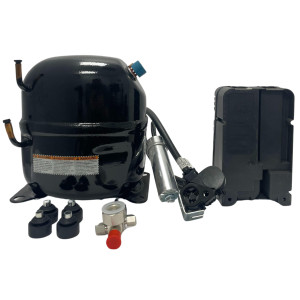 Tecumseh CAJ2432Z Compresor 3/4HP R404a, 208-230 V,1 Ph,60 Hz, LBP, incluye Valvula Rotolock