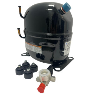 Tecumseh CAJ2432Z Compresor 3/4HP R404a, 208-230 V,1 Ph,60 Hz, LBP, incluye Valvula Rotolock