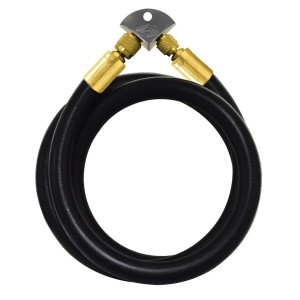 Uniwled MEH5 Manguera Maxevac 60 pulg, 152 cm, 1/2 pulg MaxEvac con Conexiones 3/8 Recta x 1/4 Recta, Negra con protector MEHP