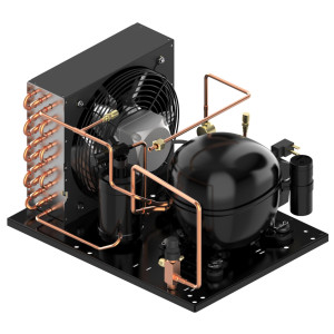 Danfoss UCHC0033RC0029B 1/3HP, R404 Condensing Unit for Refrigeration, Copper Coil Aluminum Fins LMHBP 115/1/60 (V/Ph/Hz) 1 Fan, Reciprocating Compressor NF7CLX, 114N2358