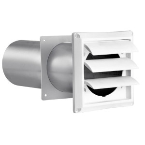 Lambro 290W White Plastic Louvered Vent 3 inch