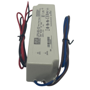 MW LPV-60-12 Controlador LED de voltaje constante , 5 A, 12 V, convertidor CA/CC, topología de 1 salida