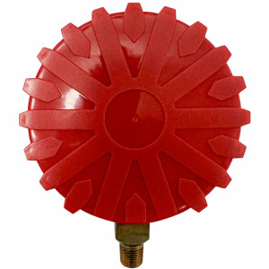 Uniweld G729NSD-5 Esfera de Manometro Roja, Alta, R-600a,R-290,R-1270, 3-1/8 in