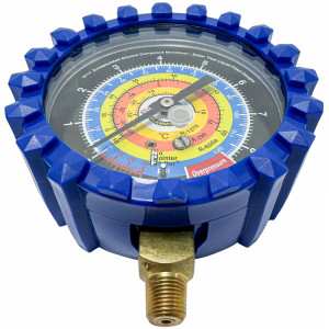 Uniweld G730NSD-5 Esfera de Manometro Azul, Baja, R-600a,R-290,R-1270, 3-1/8 in