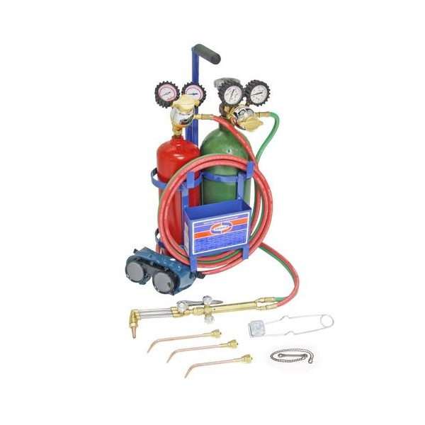 Uniweld KL71-4C Welding, Brazing and Cutting Outfit Includes: Welding Handle / Welding and Brazing Tips / Cutting Attachment and Tip / Oxygen and Acetylene Regulator / Twin Hose / Goggles / Flint Lighter / Tank Key / Carrying Stand / Tanks Uniweld KL71-4C Welding, Brazing and Cutting Outfit Includes: Welding Handle / Welding and Brazing Tips / Cutting Attachment and Tip / Oxygen and Acetylene Regulator / Twin Hose / Goggles / Flint Lighter / Tank Key / Carrying Stand / Tanks