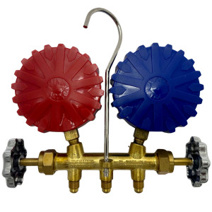 Uniweld A2LM5EZ Juego Manometro R-32/R-454B/R-448A/R-410A Fahrenheit psi, Mangueras 5 pies EZ Turn

