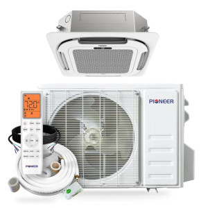 Pioneer CYT012GLSI24RL-50S Quantum Ultra 12.000 BTU 22 SEER2 230V 8-Way Cassette Ductless Mini-Split Aire Inverter con Bomba de Calor