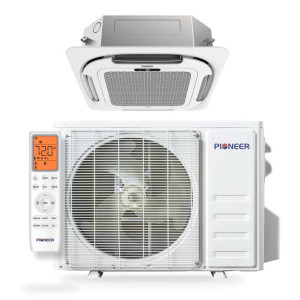 Pioneer CYT012GLSI24RL-50S Quantum Ultra 12.000 BTU 22 SEER2 230V 8-Way Cassette Ductless Mini-Split Aire Inverter con Bomba de Calor