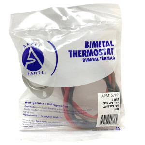 Appli Parts APBT-5709 Bimetal 3 Wire Fan and Defrost Termination Delay Thermostat SPDT Open 55 F Close 35 F Replaces: Bohn, Larkin, Chandler, Climate Control 5709L, 4751C, 27454, SL5709