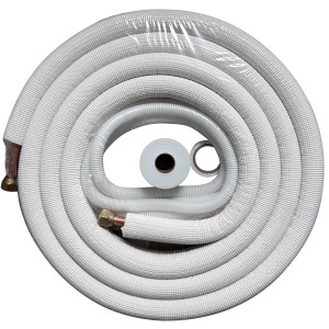 Appli Parts APLS-K38583813 Kit de Tuberia Mini Split 3/8 x 5/8 in, 4 m, con Aislante 3/8, Manguera Desague, Cinta Momia y Cinta Teflon. Fabricado en cobre y aluminio 