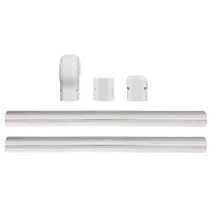 Appli Parts APLC-SET75 Cobertor para Lineas de Aire Acondicionado Juego de 75mm ancho, incluye 2 Rectas, 1 Acople,1 Tapa Pared, 1 Tapa 