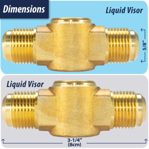 Appli Parts APSG-58A 5/8 in Sight Glass and liquid moisture indicator Flare connections with Solid Body for HVAC/R installations suitable for CFC HCFC HFC refrigerants