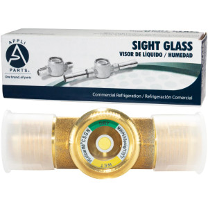Appli Parts APSG-58A 5/8 in Sight Glass and liquid moisture indicator Flare connections with Solid Body for HVAC/R installations suitable for CFC HCFC HFC refrigerants