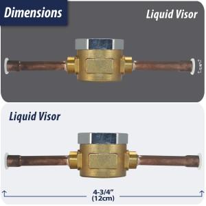 Appli Parts APSG-14S 1/4 in Sight Glass and liquid moisture indicator Solder connections with take-apart Body for HVAC/R installations suitable for CFC HCFC HFC refrigerants