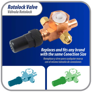 Appli Parts APRV-VA01 Rotolock Valve V01 1 in x 3/8 in ODF solder connection Universal replacement valve will work for refrigeration and air conditioning systems
