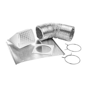 Lambro 1373W Transition Duct Preferred Hood Vent Kit White 