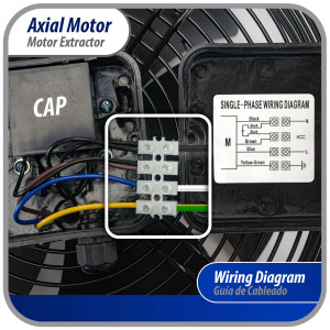 Appli Parts AXF-450-1 17-3/4 in Axial Fan Motor Guard Mounted Fan Blade 220V, 1 Ph, 50-60 Hz, 330W, 1600 rpm, Universal replacement for Cold Room Evaporators, Condensing Units, Work Temp -22F to 140F