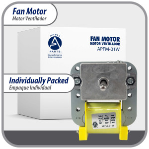 Appli Parts APFM-01W 8 W Fan Motor, 115 V, 50/60 Hz, 0.15 A, 3000 rpm, CCW rotation, for Refrigerator Evaporator replacement for original part numbers NUV-01W, RE-01WQSZE and others