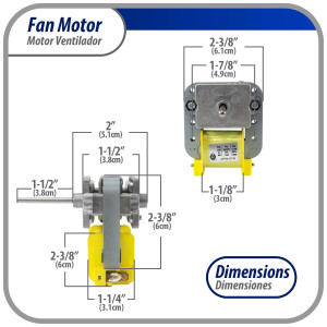 Appli Parts APFM-01W 8 W Fan Motor, 115 V, 50/60 Hz, 0.15 A, 3000 rpm, CCW rotation, for Refrigerator Evaporator replacement for original part numbers NUV-01W, RE-01WQSZE and others Appli Parts APFM-01W 8 W Fan Motor, 115 V, 50/60 Hz, 0.15 A, 3000 rpm, CCW rotation, for Refrigerator Evaporator replacement for original part numbers NUV-01W, RE-01WQSZE and others