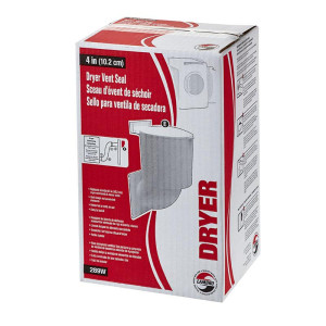 Lambro 289W Tapa Sello de Ventilacion para Secadora 4 in Ventila a Través de Pared con Amortiguador Flotante Antirretorno Cubierta Abre/Cierra Plastico Blanco UV Pintableo