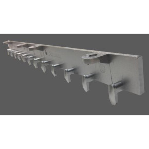 Riel Metalico de Aluminio para Tiras/Rollos de Pvc Quickmounthd 2ft / 0.6mts (10 por Caja)