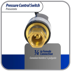 Appli Parts APPS-350250 Hi Pressure control Switch R22, Open 350 psi, Close 250 psi, 40 in Cable, SPST, 1/4 SAE female connection, Automatic Reset, universal replacement for Air Conditioning Applications 