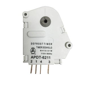 Appli Parts APDT-6211 6 hr, 21 min, 110 V, 60 Hz, Timer de Deshielo Pin 2143 para Refrigeradoras, remplaza TIM-101, AP-1401, DBZC-725-1dD, 4391974 y otras