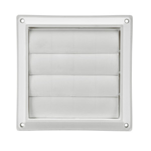 Lambro 360W White Plastic Louvered Vent 5 inch 