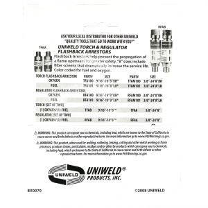Lampara/Boquilla De Soldar Uniweld Mtt Acetileno 1