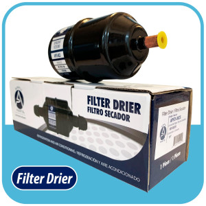 Appli Parts APFD-082S Filtro Secador 1/4 pulg para linea Liquido para Sistemas de Refrigeracion y aire acondicionado 082S ODF Soldable Universal Unidireccional 152mm Largo 57mm Ancho 