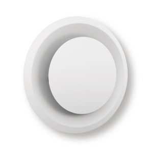 Circular Diffuser 10 in with Circ Plaque Aluminum White 10 in  Neck Diameter DCRLB10S